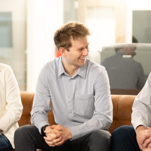 Operations Manager chatting with others